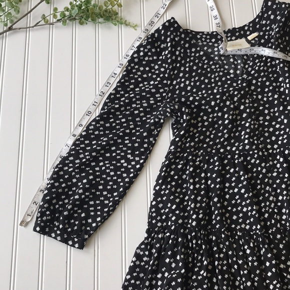 Anthropologie Maeve Lila top black white tiered - Picture 4 of 8